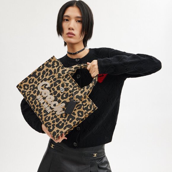 Coach Cargo Tote Bag With Leopard Print - Picture 6 of 14